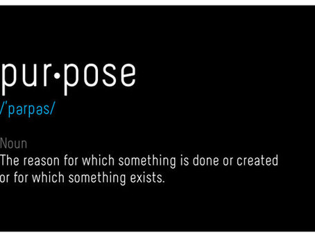 Without purpose, there is no mission.